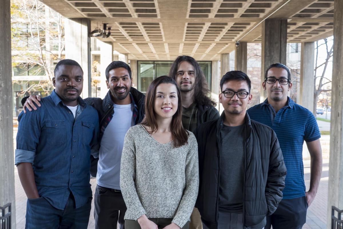 Photo of six students who are members of the Volt Vision team