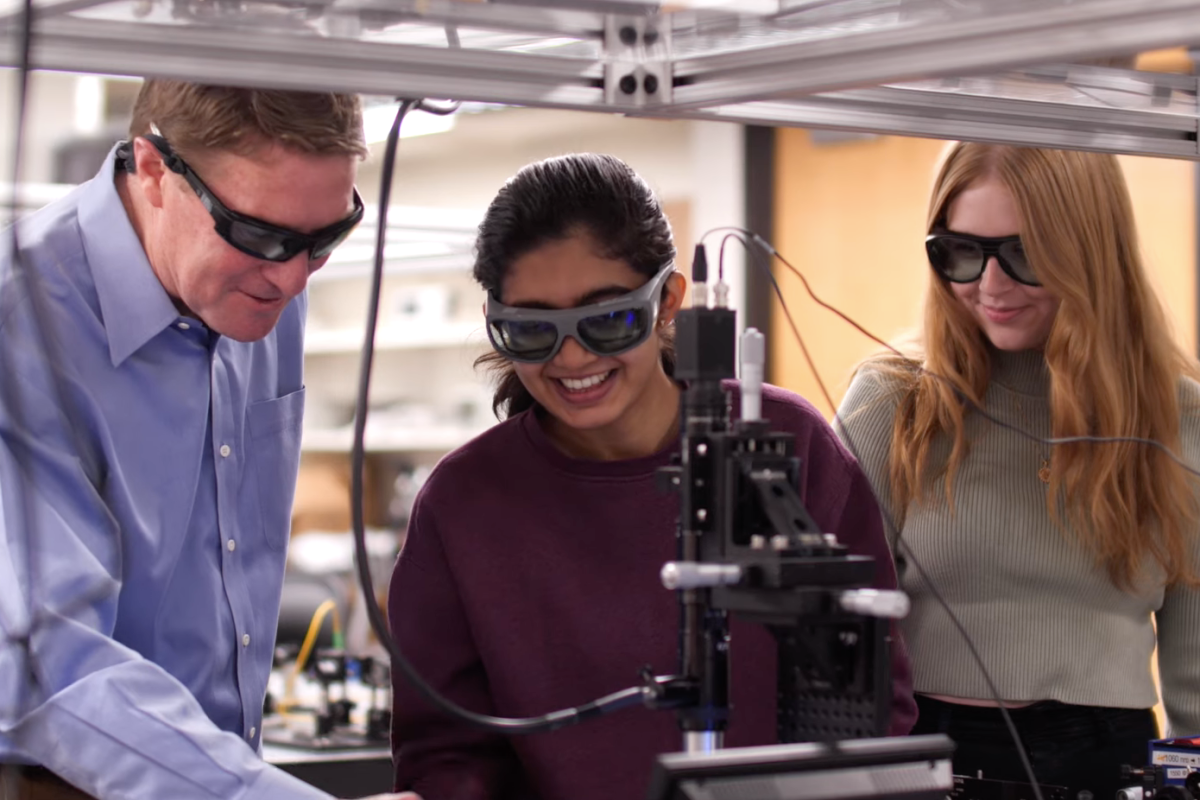 Quantum students in the lab