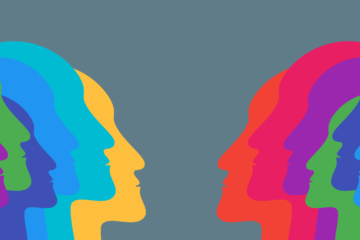 abstract illustration of polarized groups