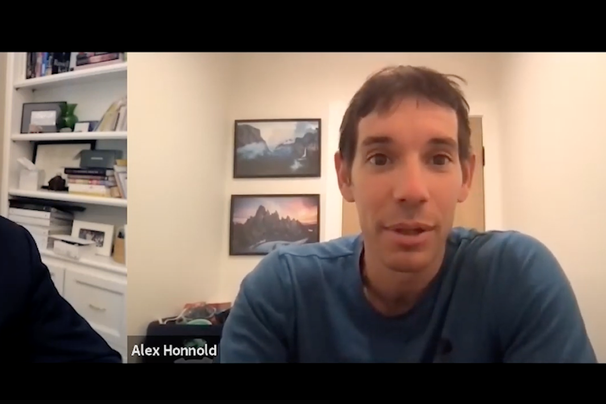 Chancellor Philip P. DiStefano and Alex Honnold have a virtual conversation.