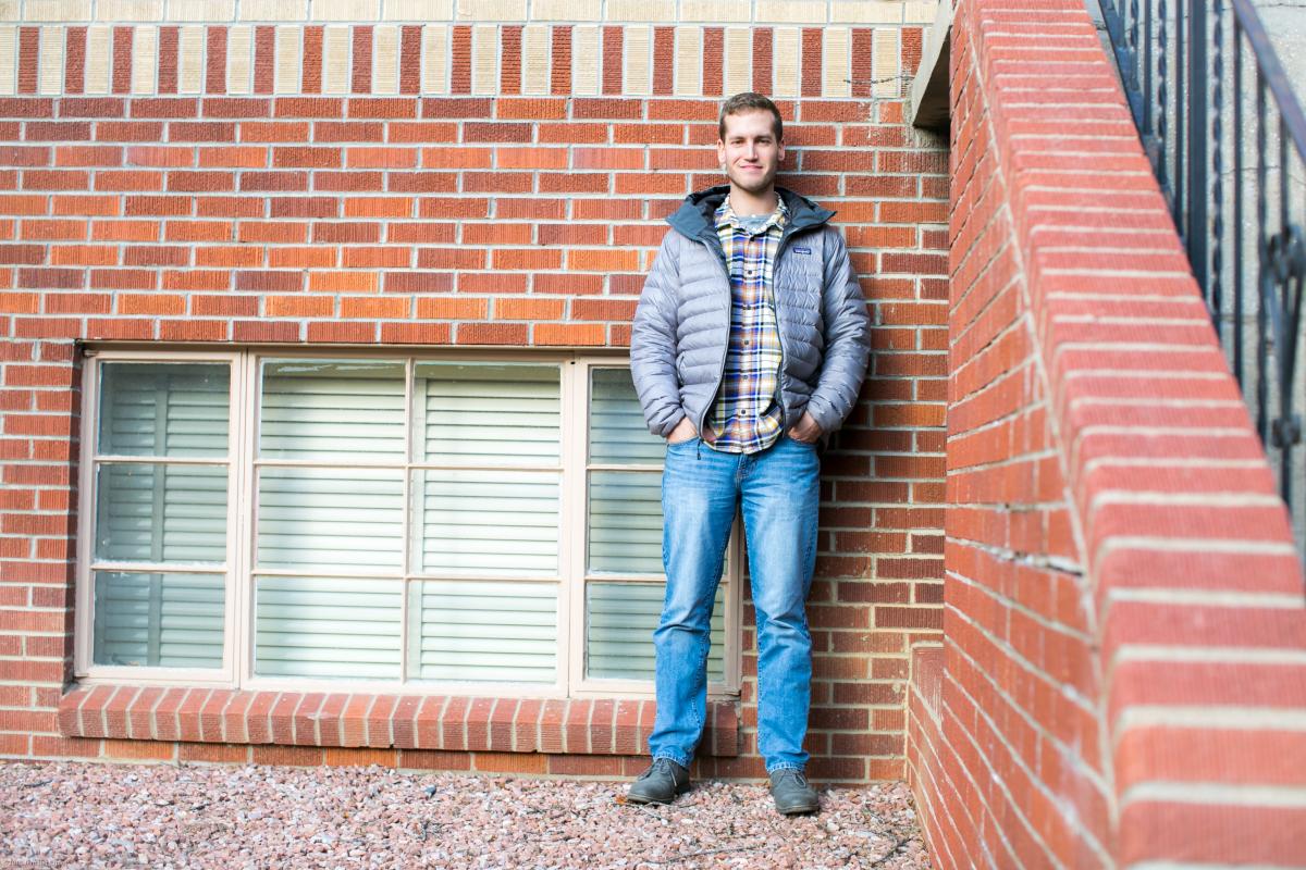 Josh Edelmann on CU Boulder's campus
