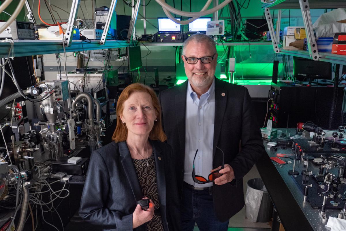 Henry Kapteyn and Margaret Murnane in their lab at JILA