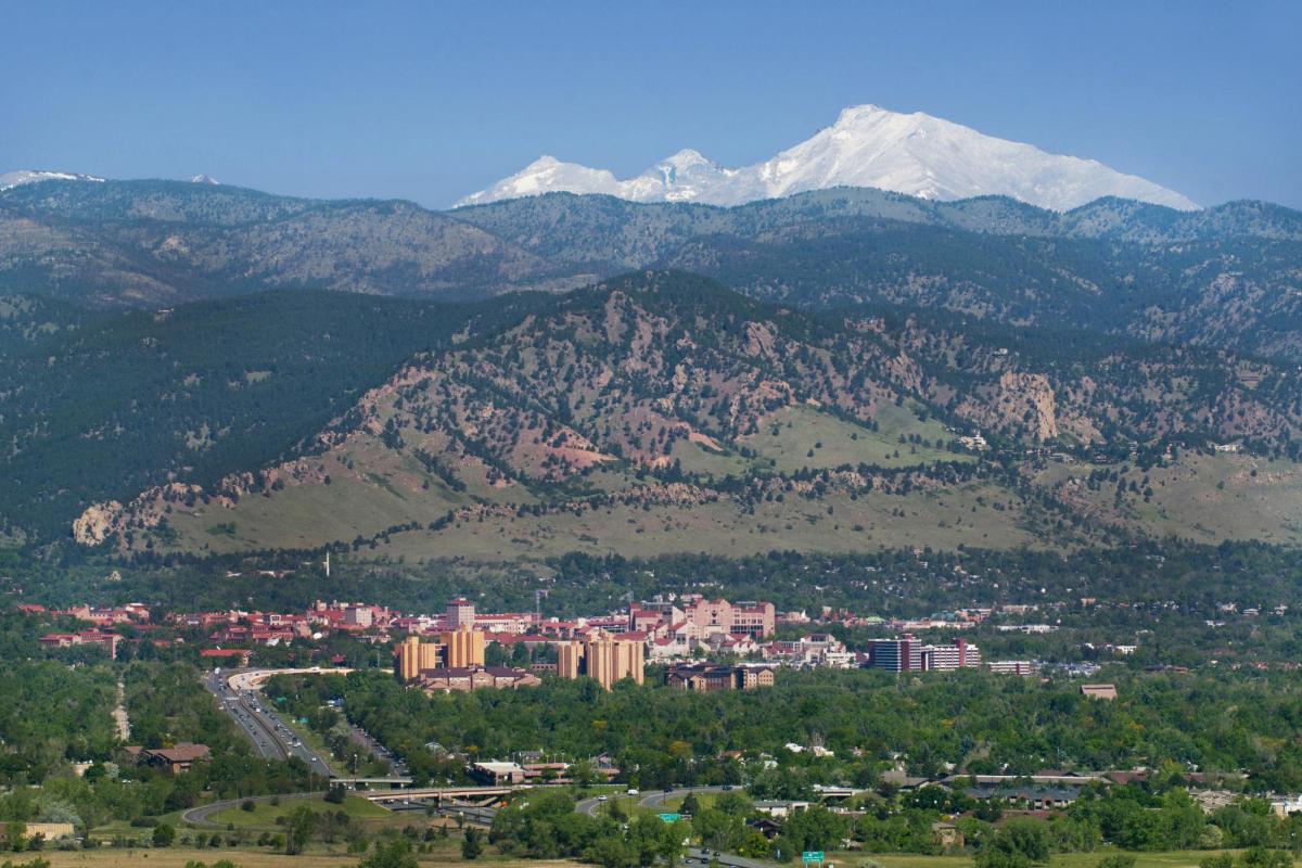 CU Boulder campus and surrounding land