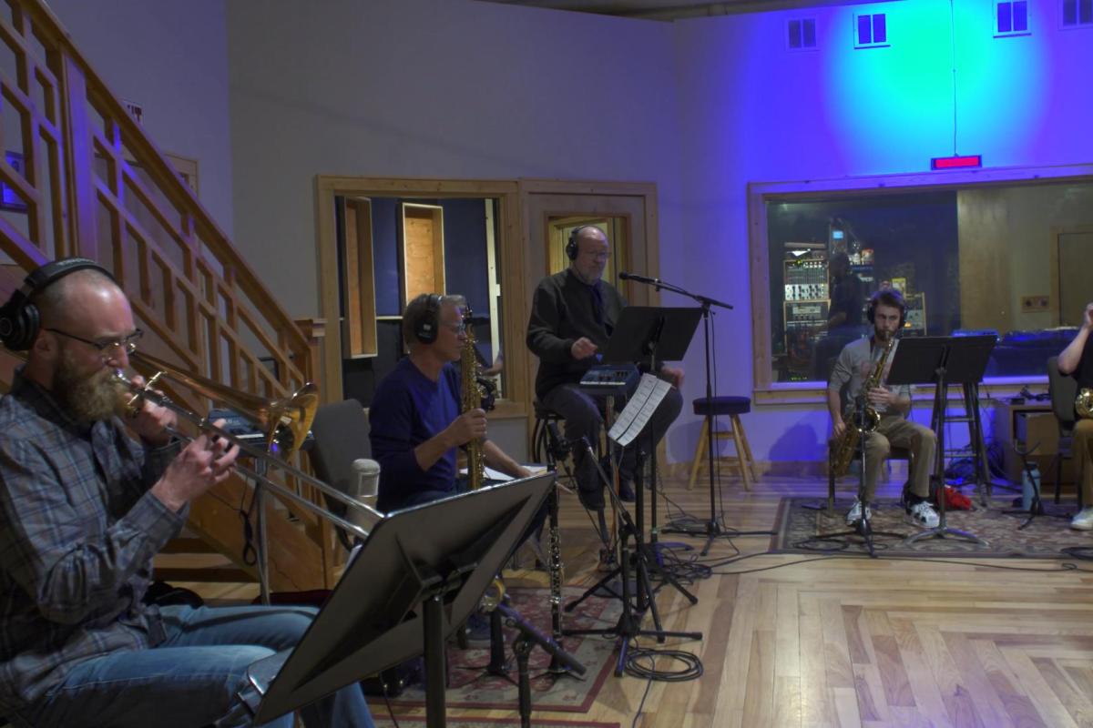 Students and faculty record arrangements at Might Fine Recording studio in Denver