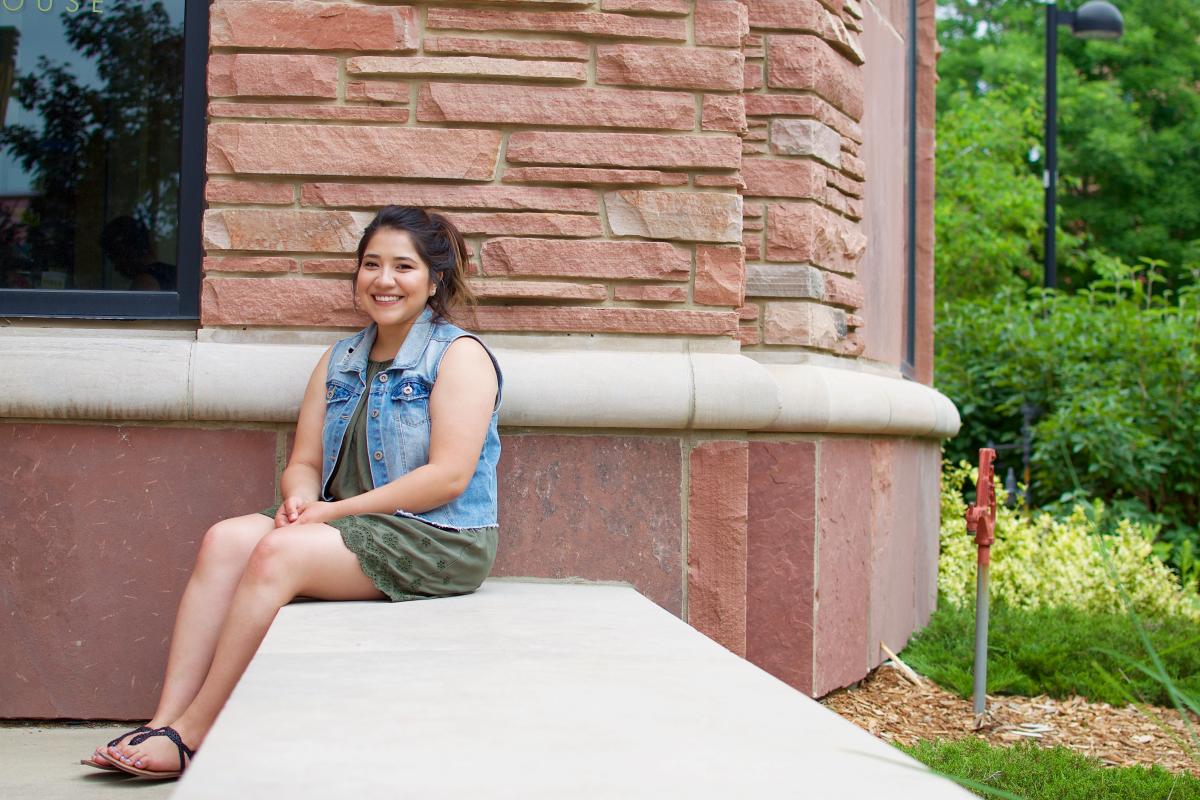 Alondra Palomino on campus