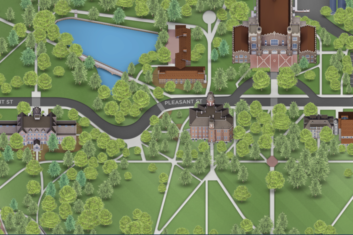 A snapshot of the new campus map.