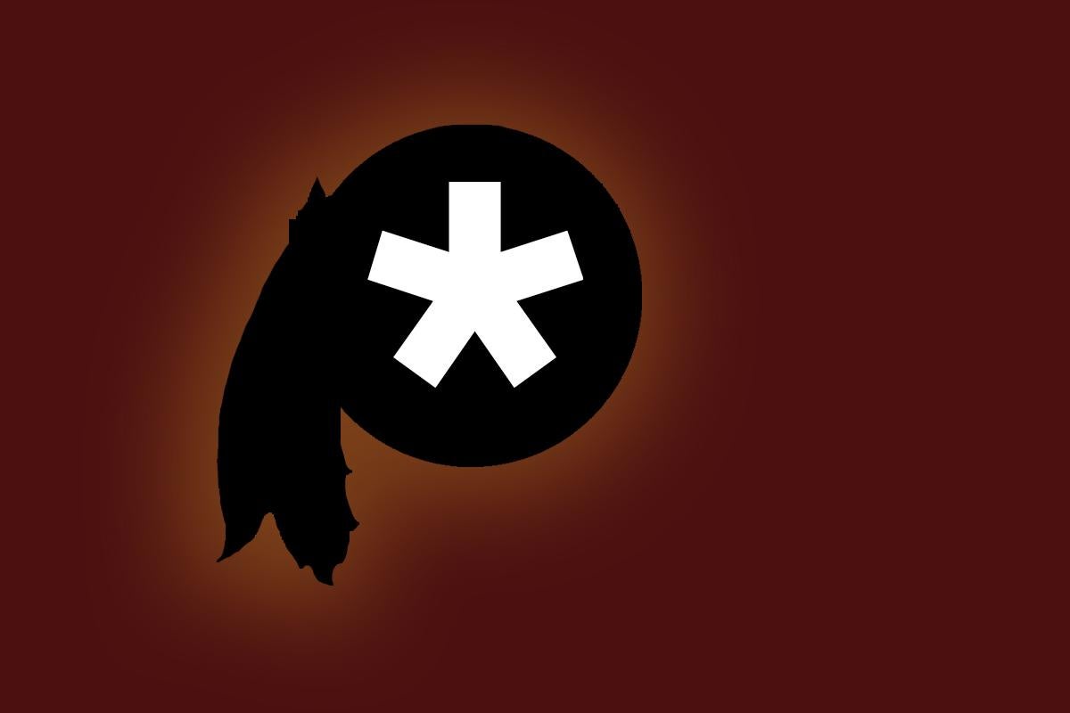 A silhouette of Washington's logo with an asterisk.