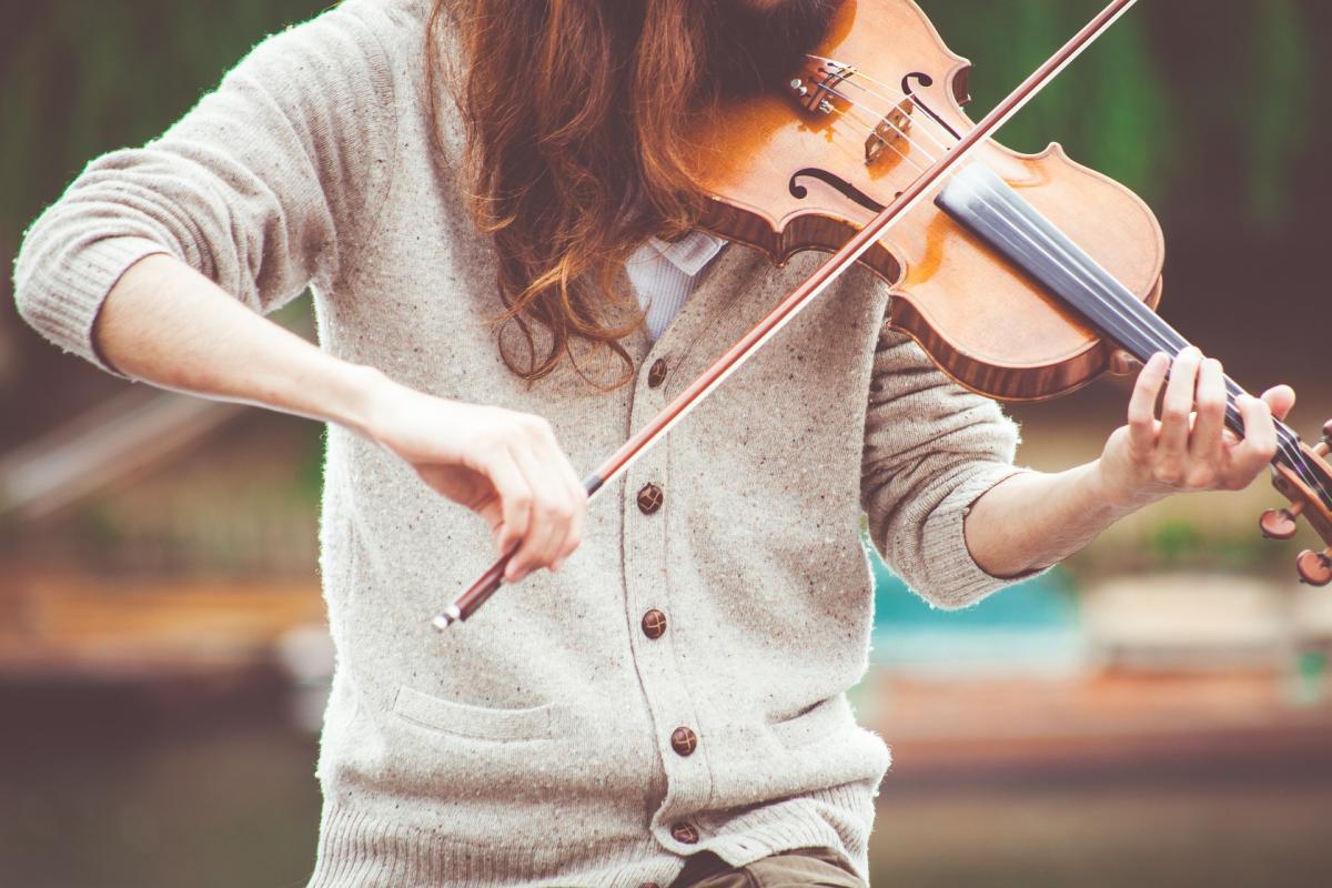 Person playing violin