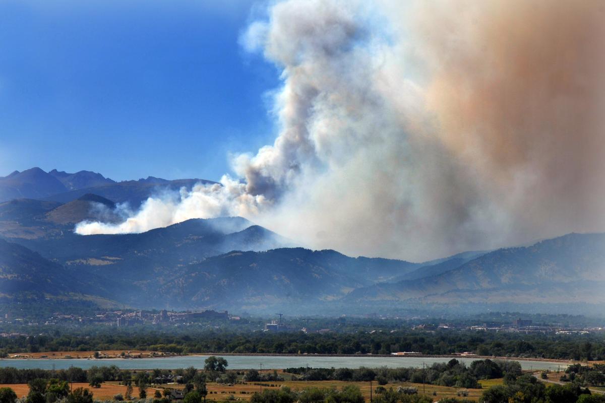 A view of the Fourmile Canyon Fire burning west of Boulder in 2010.