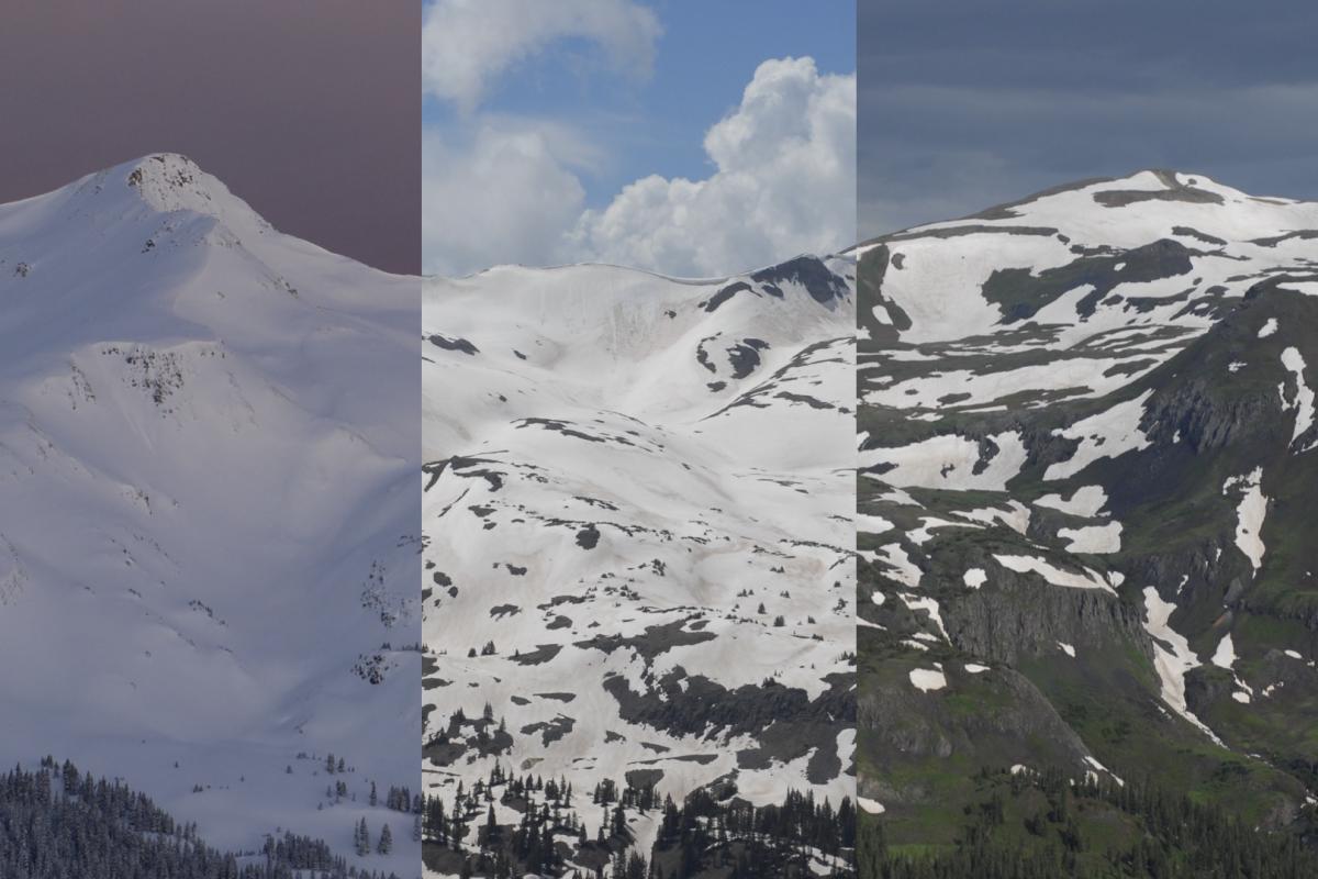 Snow on mountains