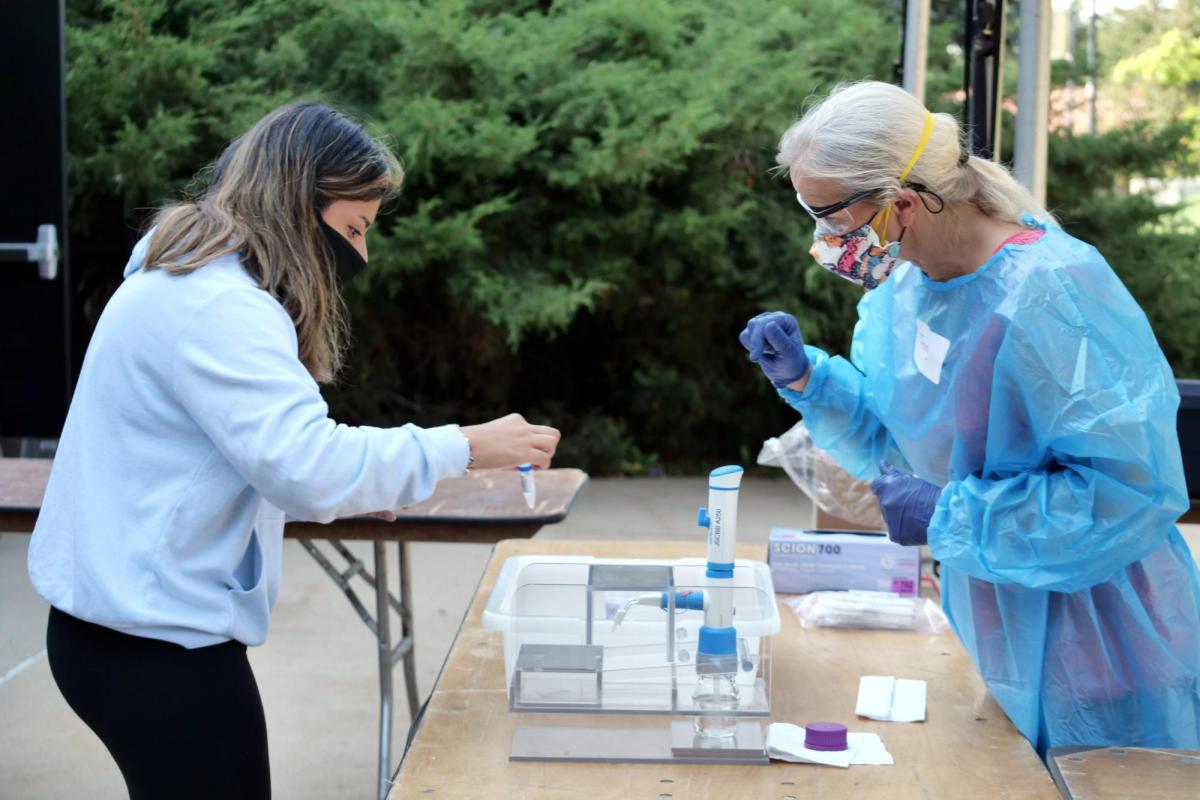 saliva testing on campus