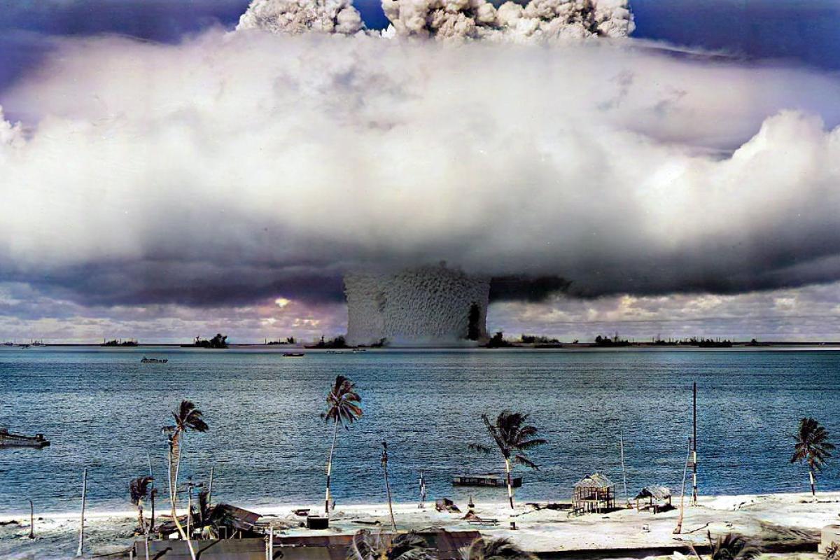 A nuclear weapon test by the United States military at Bikini Atoll