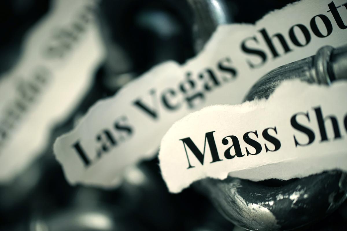 Clips of mass shooting news headlines