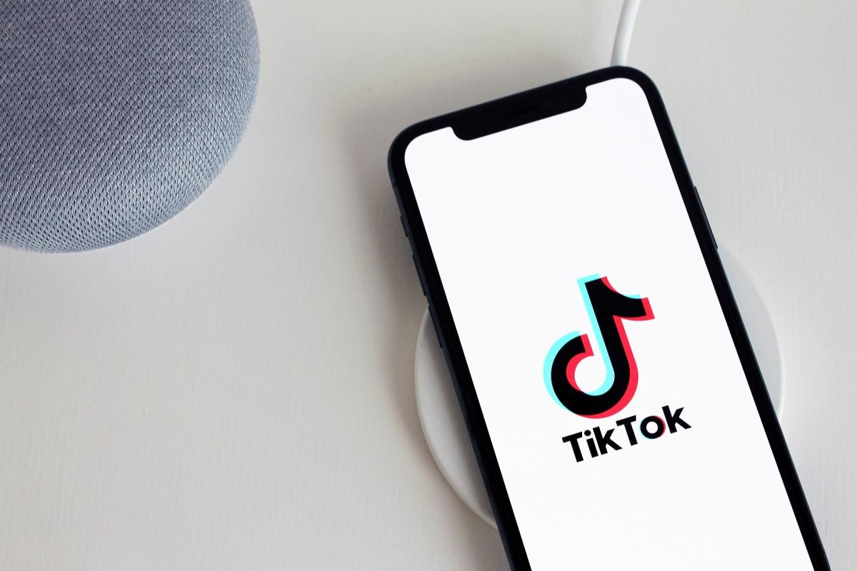 Smart phone with TikTok logo on the screen