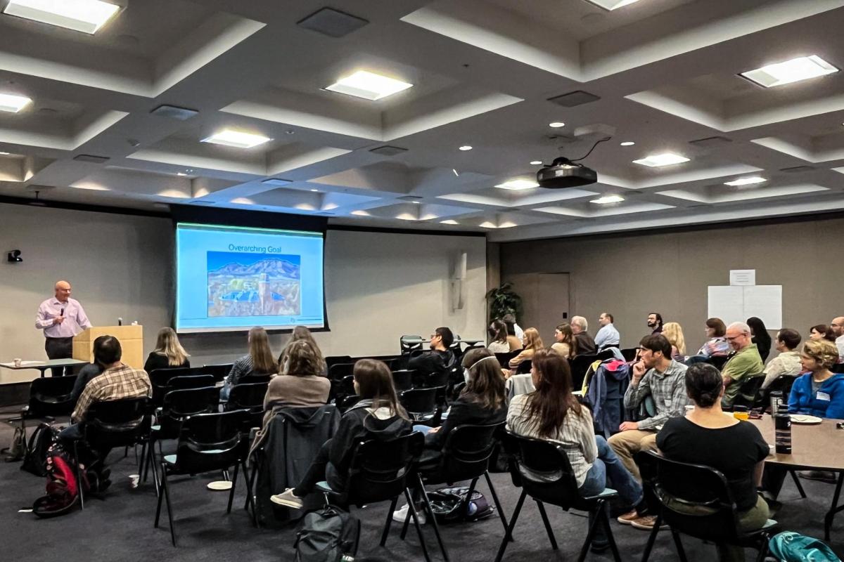 Experts in a wildfire workshop