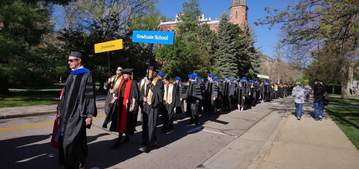 Graduate School at commencement procession