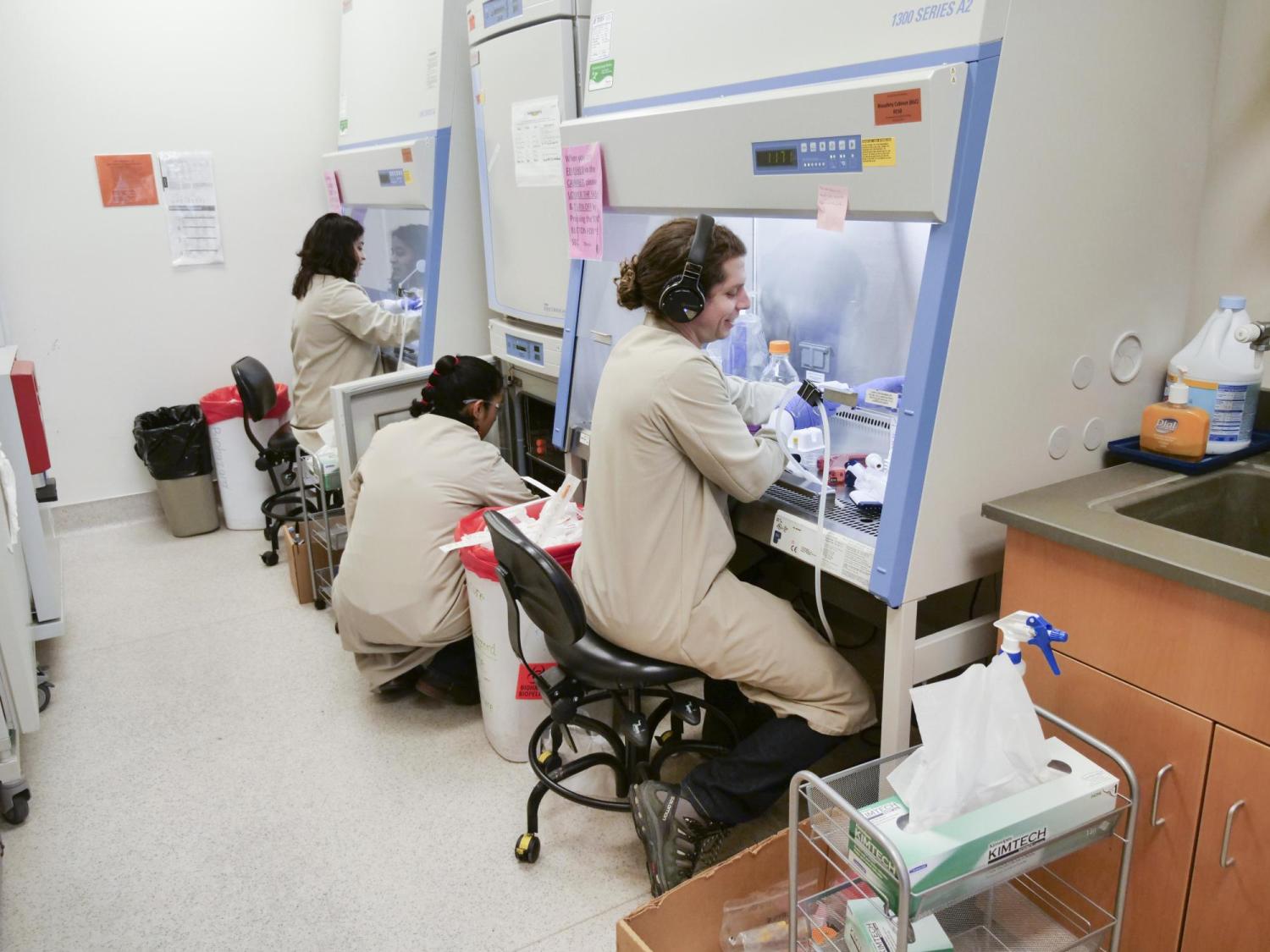 The Cell Culture Facility in the Jennie Smoley Caruthers Biotech Building