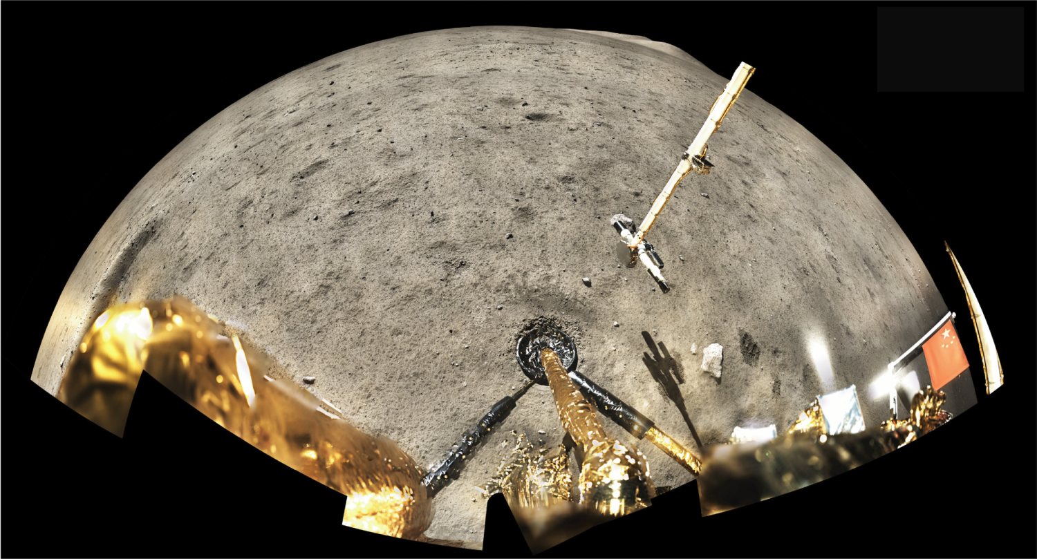 Image of the Chang'e 5 landing site taken from below the lander