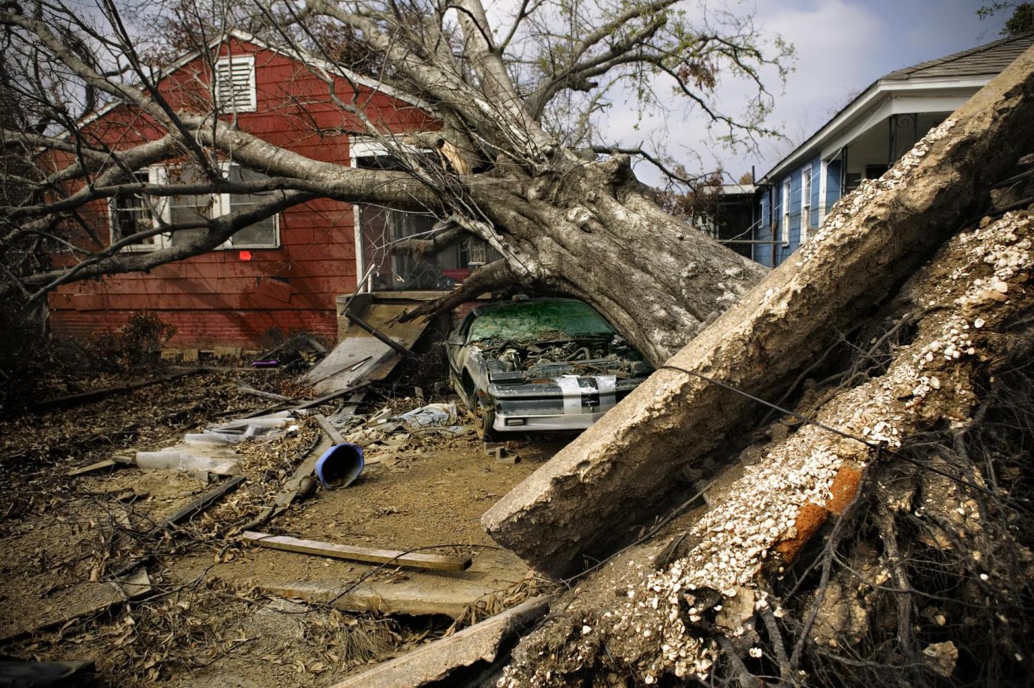 A home destroyed after Hurricane Katrina