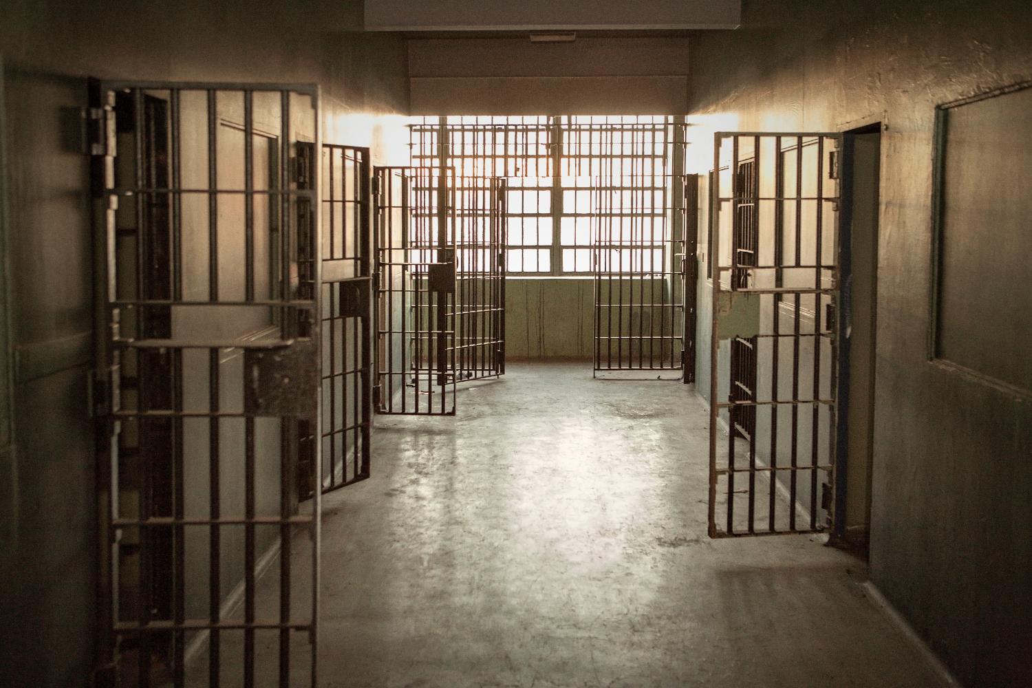 Interior of prison corridor