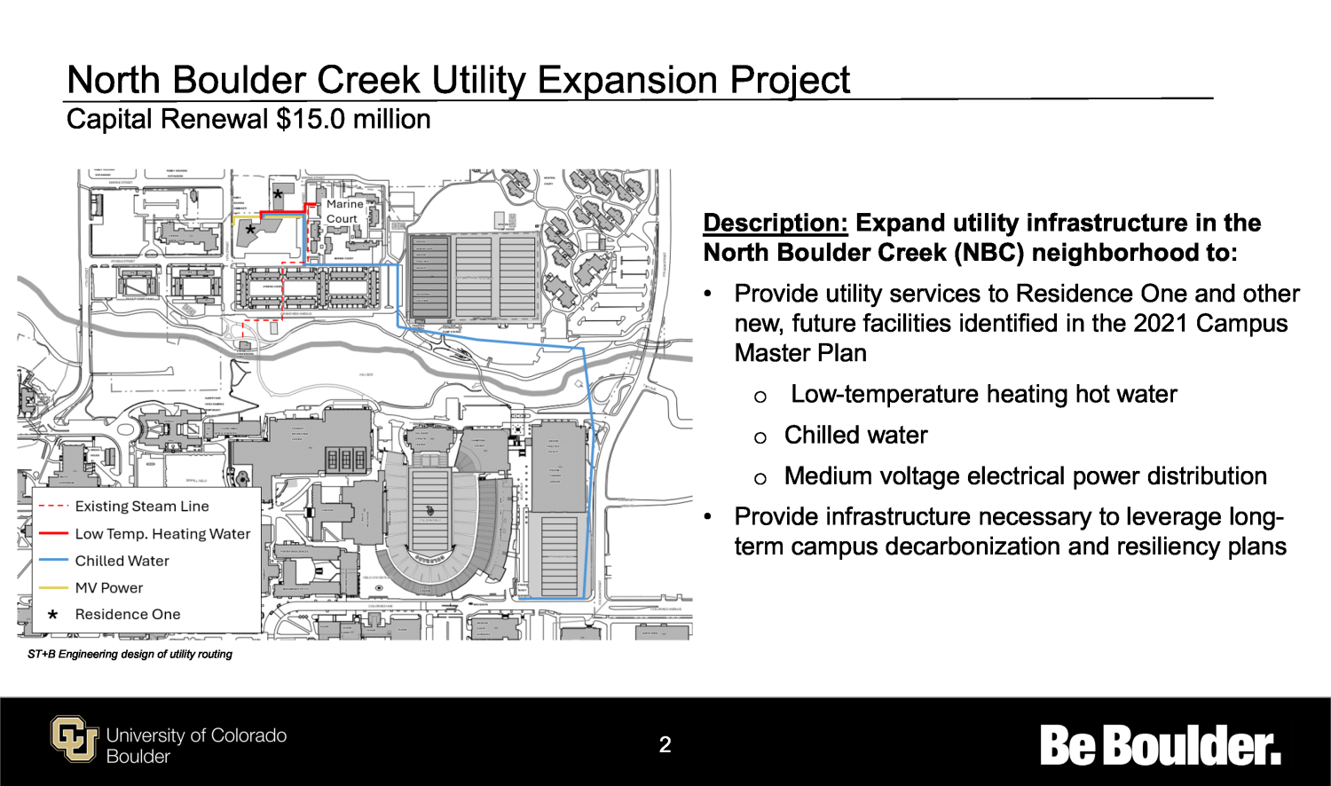 North Boulder Creek Utility Expansion Project presentation slide