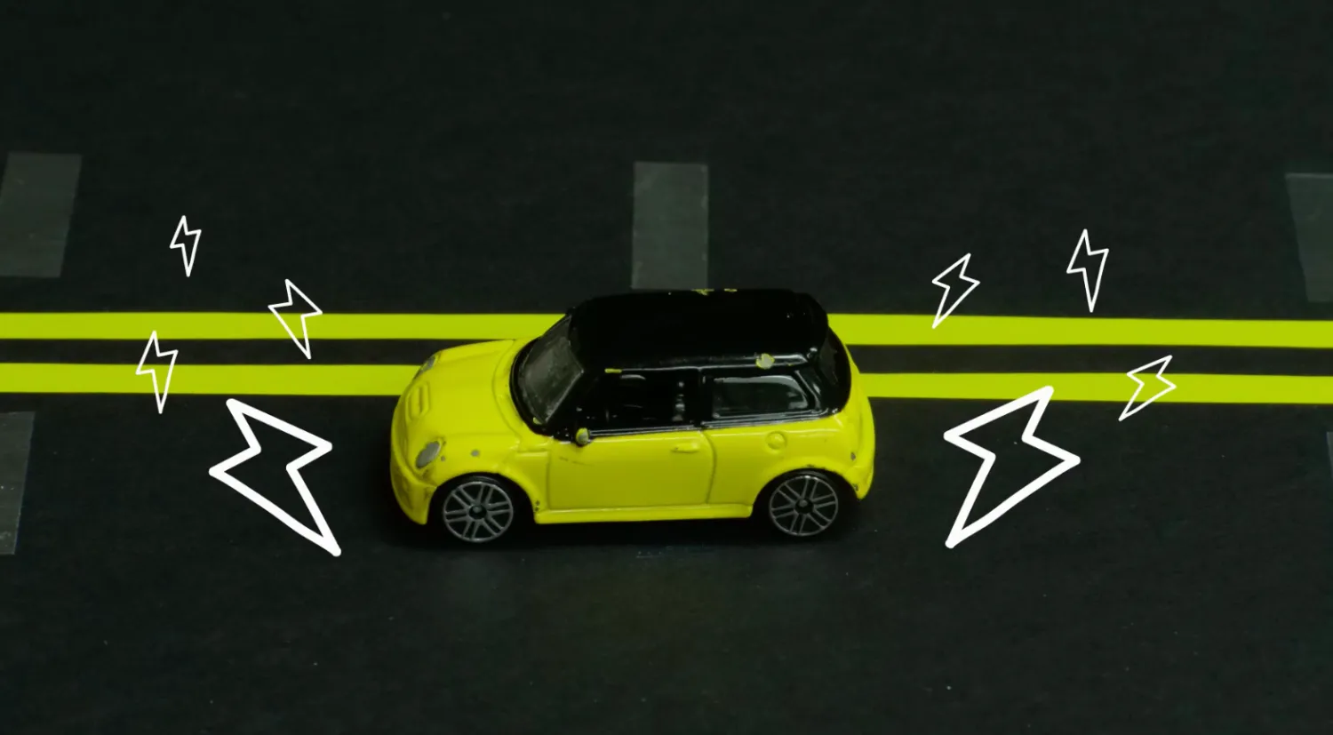 Electric car graphic