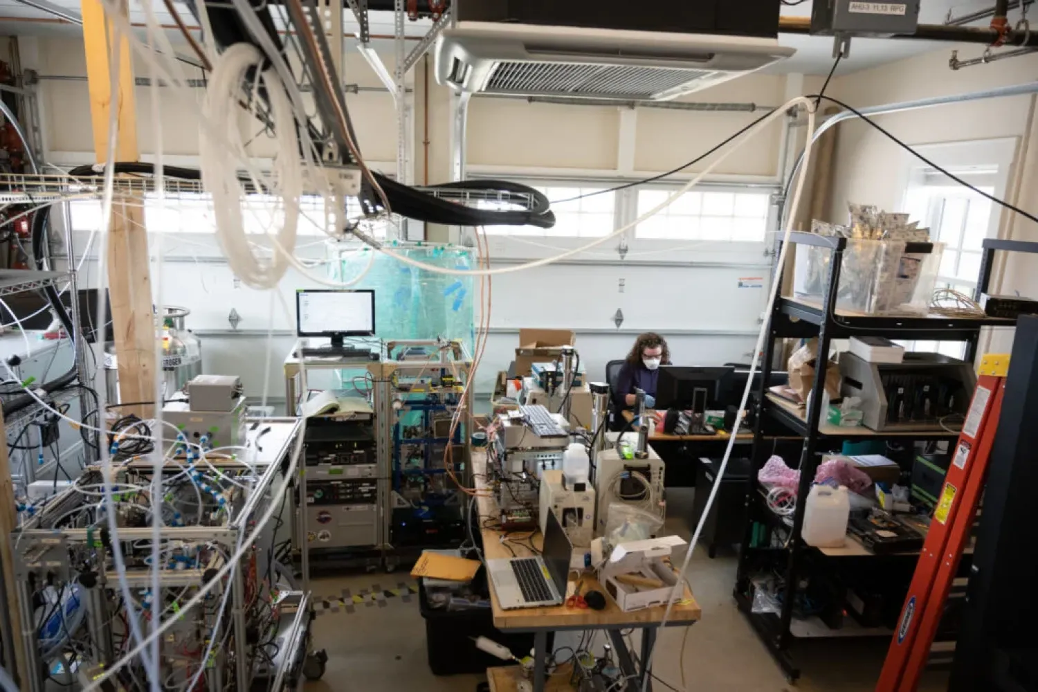 garage was packed full of sensitive instrumentation during indoor air quality research