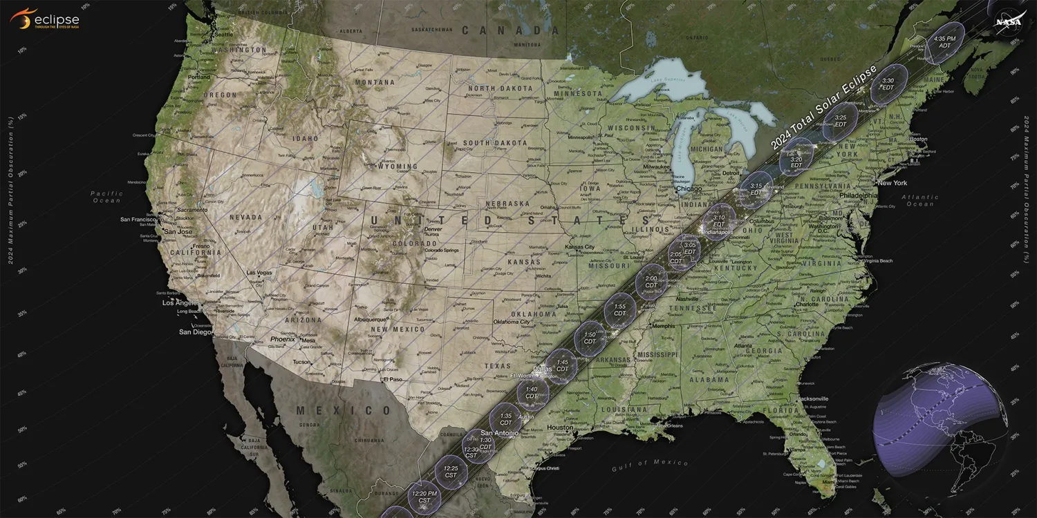 Eclipse map 2024