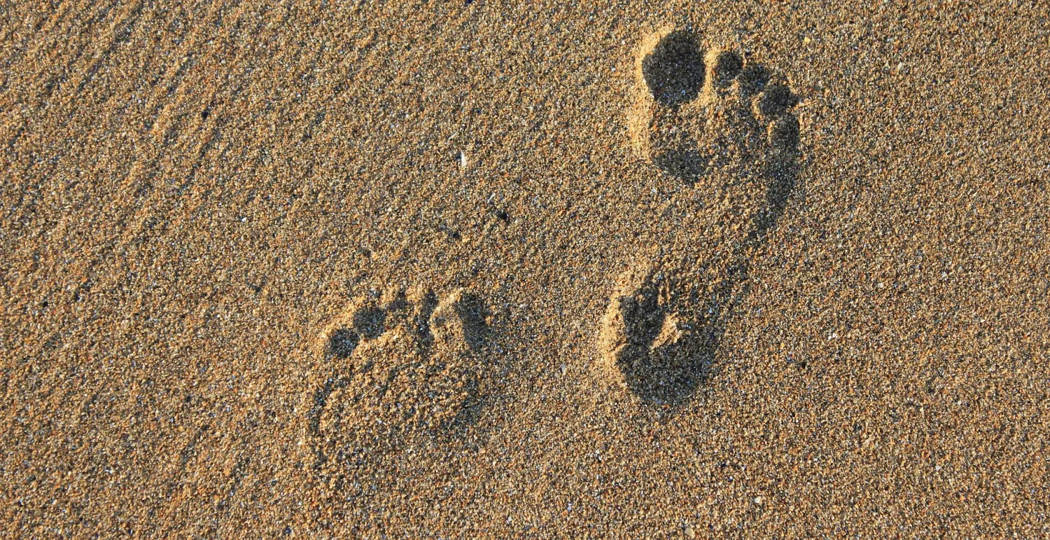 Footprints in the sand