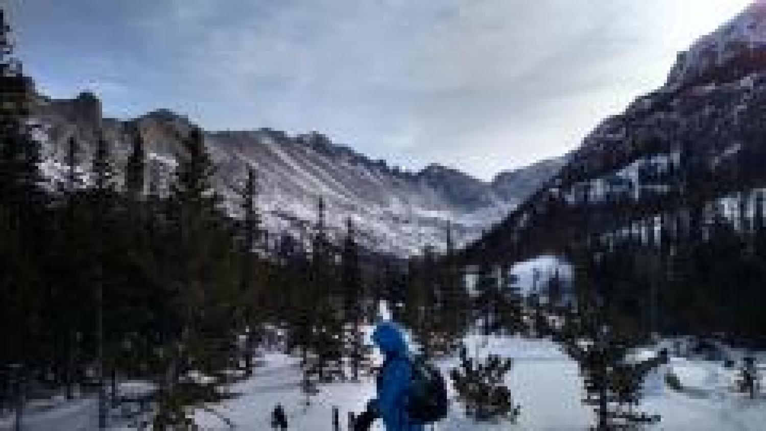 Researcher in the mountains