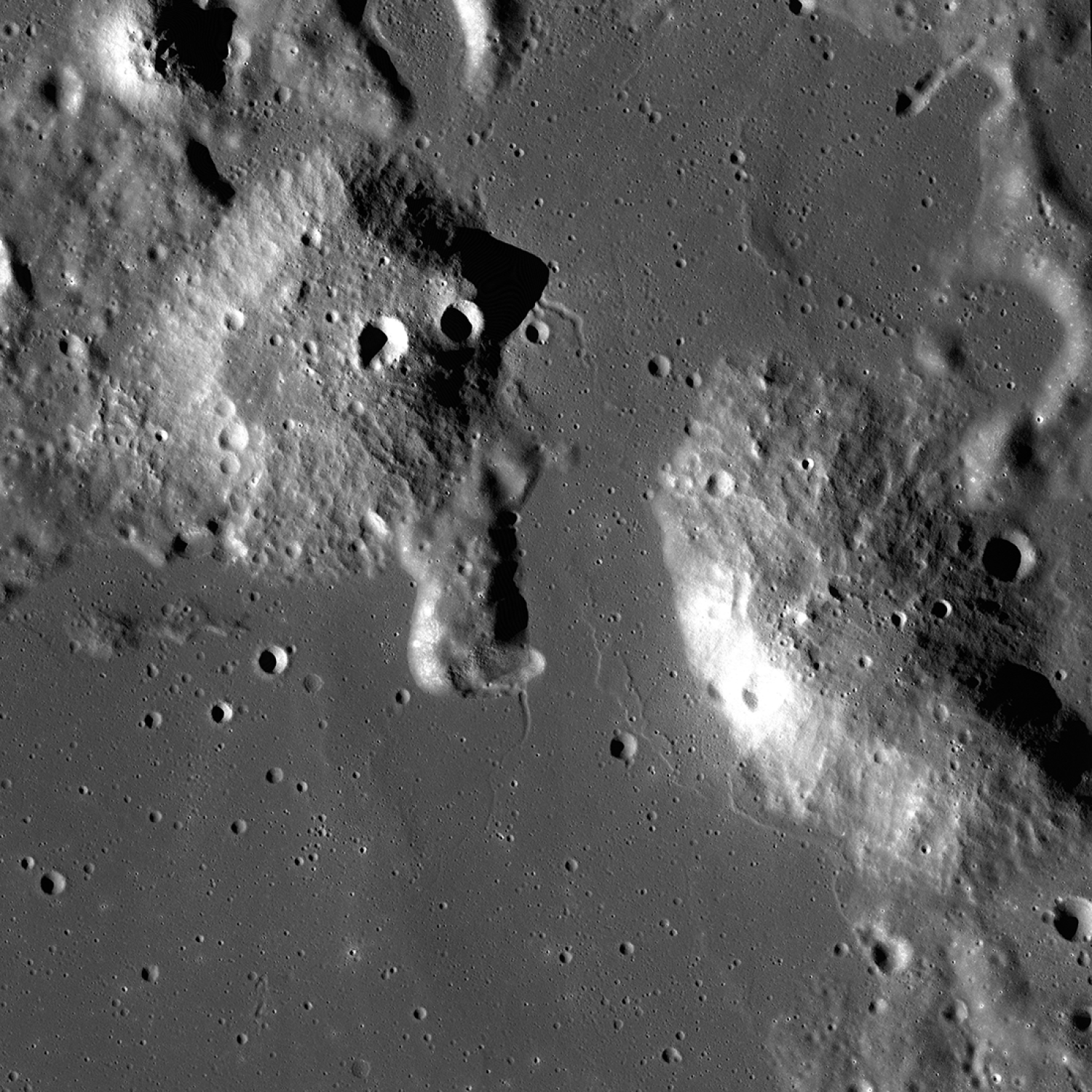 Image of the moon's surface as seen from space