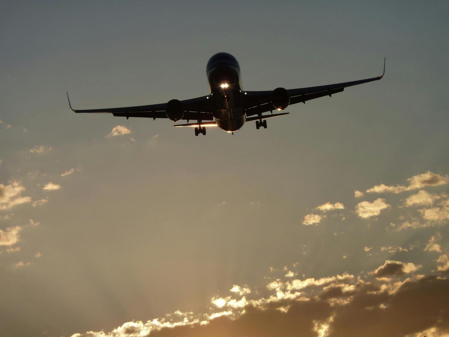 Plane flying