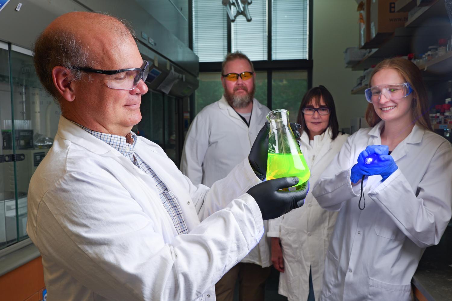 Chris Bowman and his team in the lab