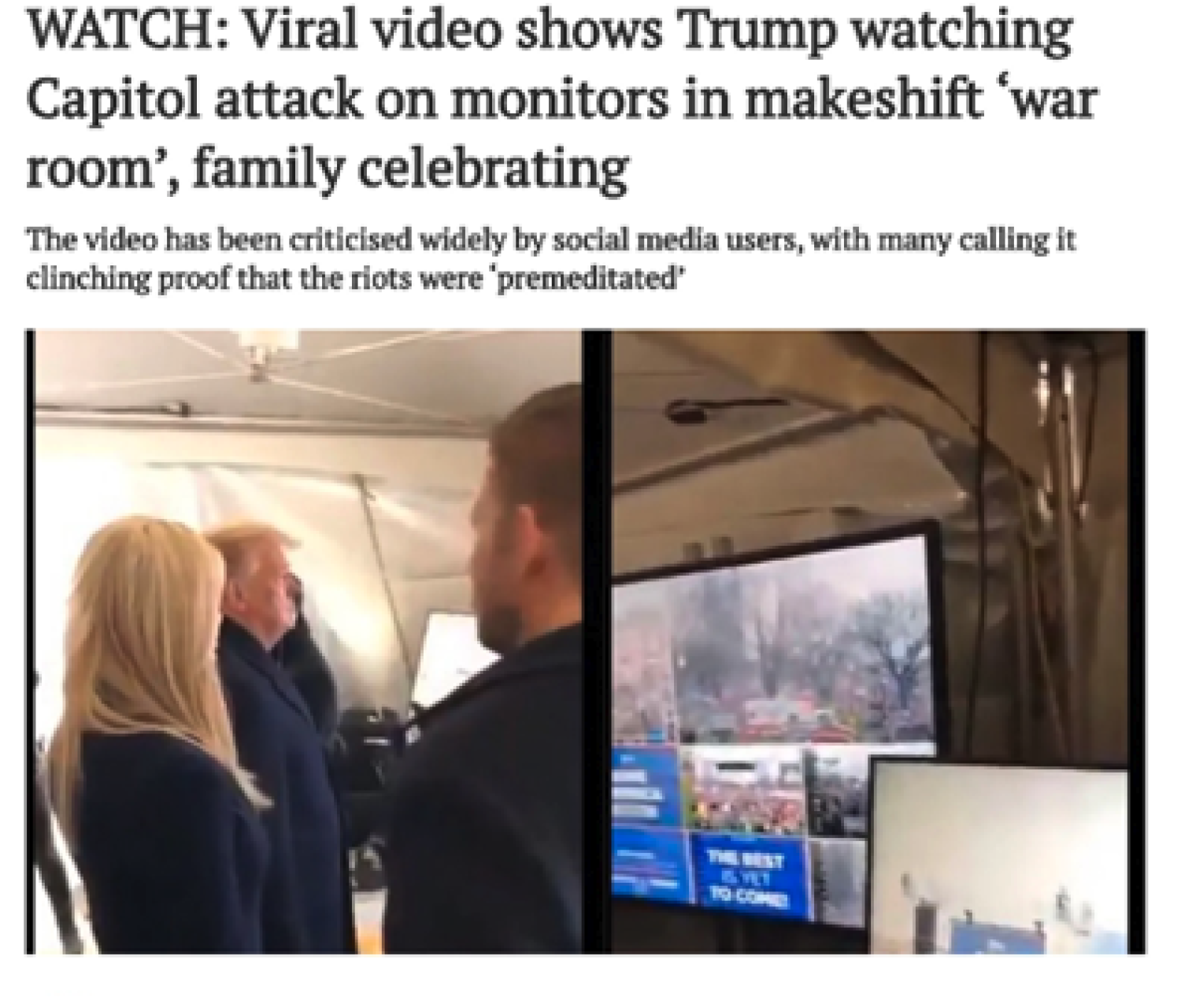 An image of a fake news clip used as part of a study on misinformation