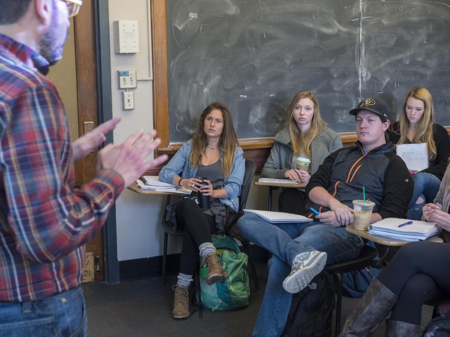 Professor teaching class