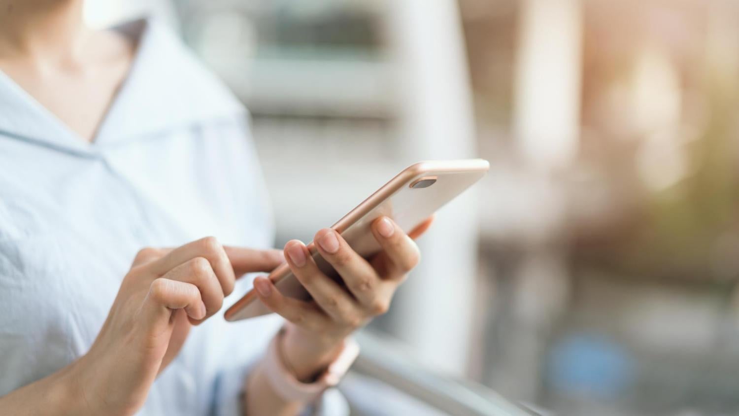 person using a phone
