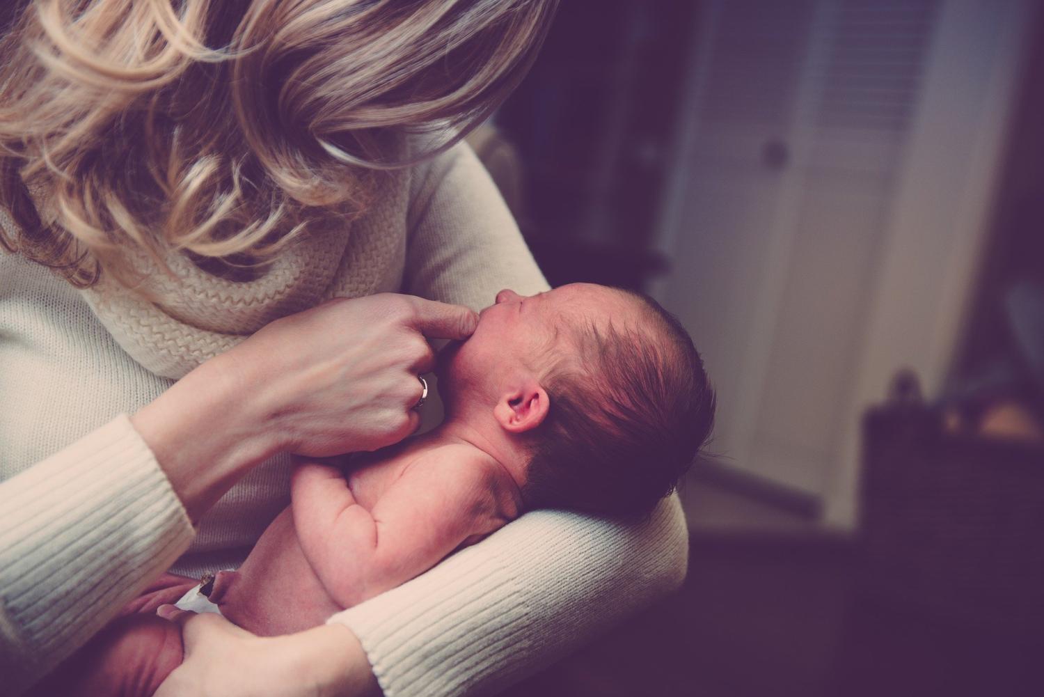Stock photo of a woman and a baby.