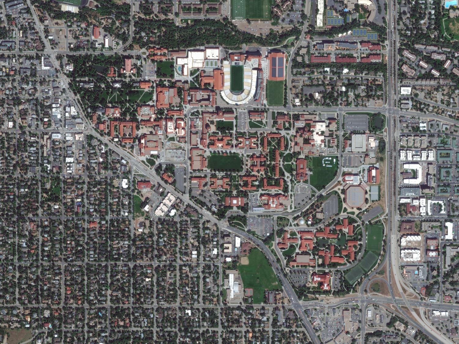 CU Boulder taken by DigitalGlobe’s GeoEye-1 satellite