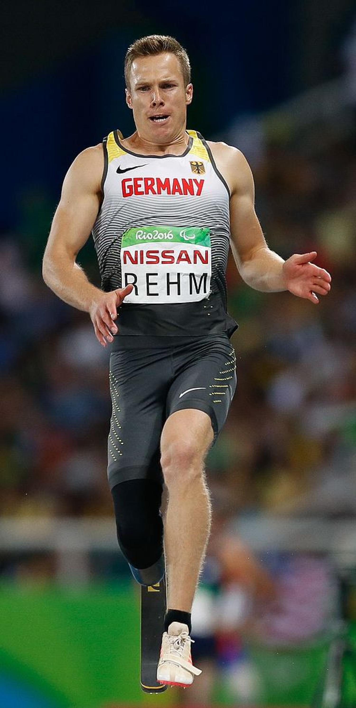 Paralympic long-jumper Markus Rehm competes