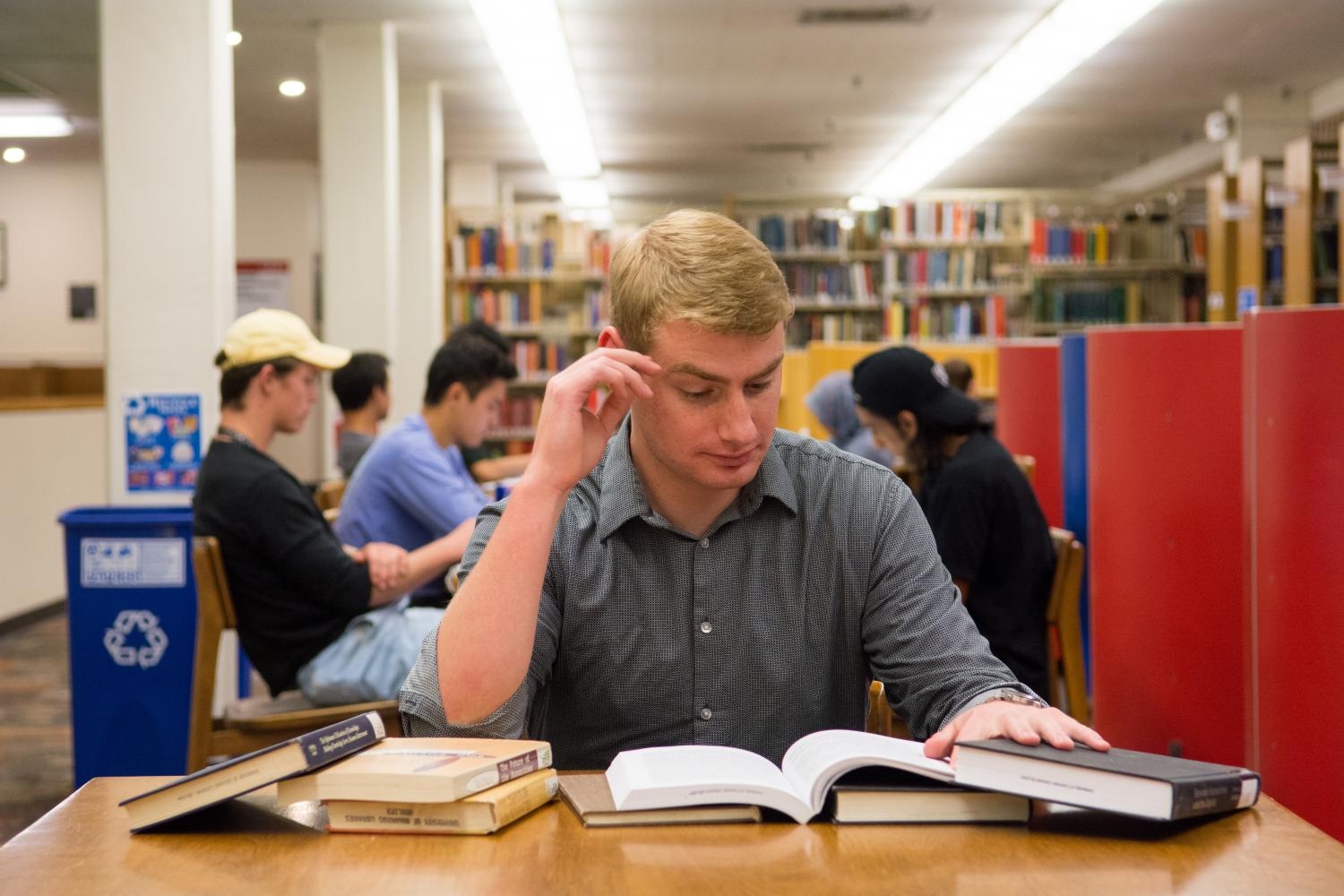 Nick Zyzda reads at Norlin Library