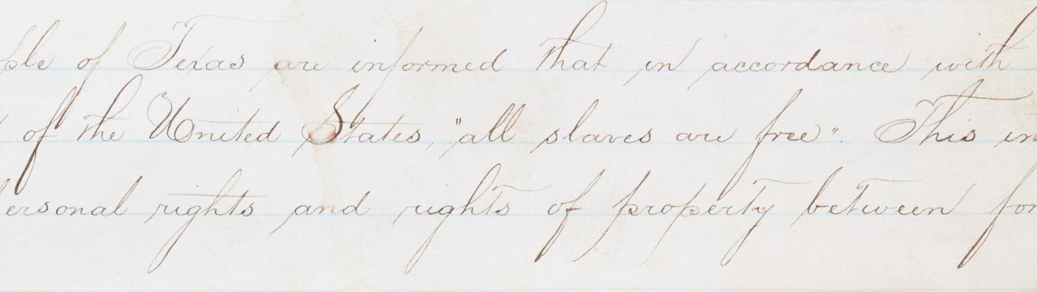 Juneteenth proclamation from the national archives