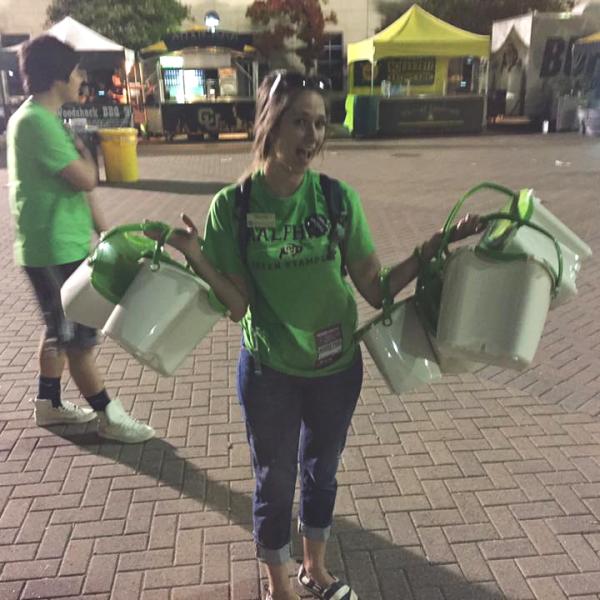 Monica Roward participates in the Green Stampede program