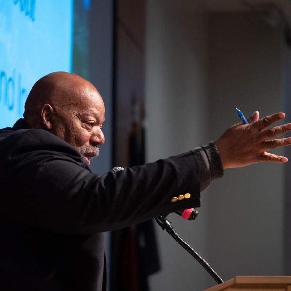 Alphonse Keasley, associate vice chancellor in the Office of Diversity, Equity and Community Engagement, kicks off the CU Boulder 2020 Spring Diversity Summit. (Photo by Glenn Asakawa/University of Colorado)