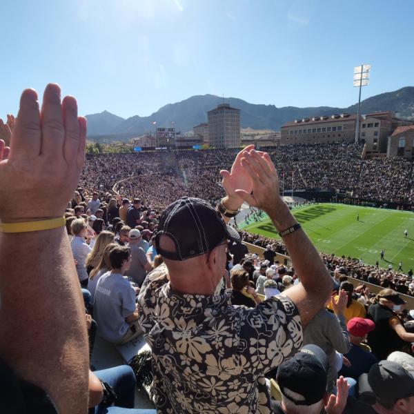 Family Weekend at CU Boulder on October 16, 2021. (Photo by Glenn Asakawa/University of Colorado)