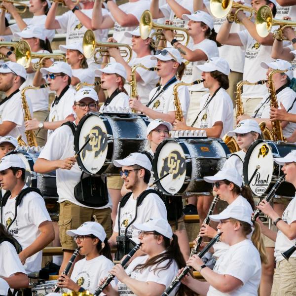 First year students attend 2021 Kickoff and Spirit Night at Folsom Field on Aug. 20, 2021. (Photo by Glenn Asakawa/University of Colorado)