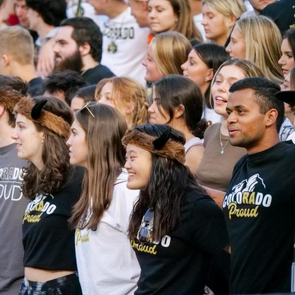 First year students attend 2021 Kickoff and Spirit Night at Folsom Field on Aug. 20, 2021. (Photo by Glenn Asakawa/University of Colorado)