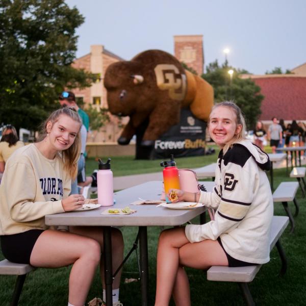 First year students attend 2021 Kickoff and Spirit Night at Folsom Field on Aug. 20, 2021. (Photo by Glenn Asakawa/University of Colorado)