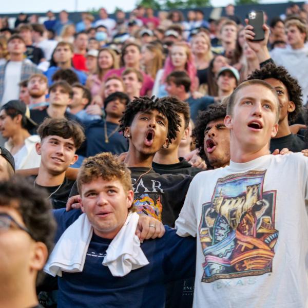 First year students attend 2021 Kickoff and Spirit Night at Folsom Field on Aug. 20, 2021. (Photo by Glenn Asakawa/University of Colorado)