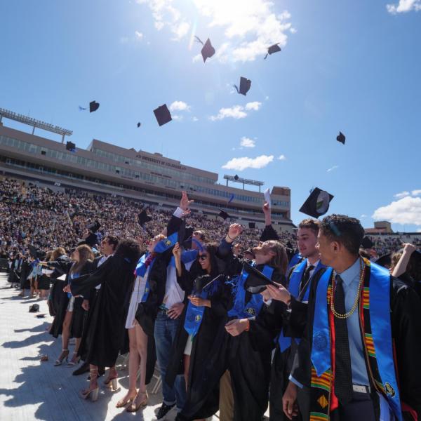 Students, parents, families, faculty, staff, guests and leadership celebrate their accomplishments at the commencement ceremony