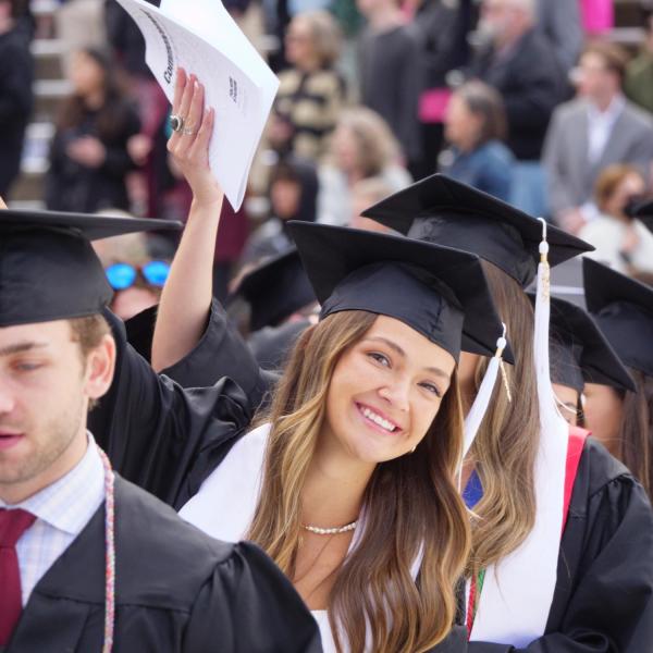 Commencement procession from Norlin Quad to Folsom Stadium